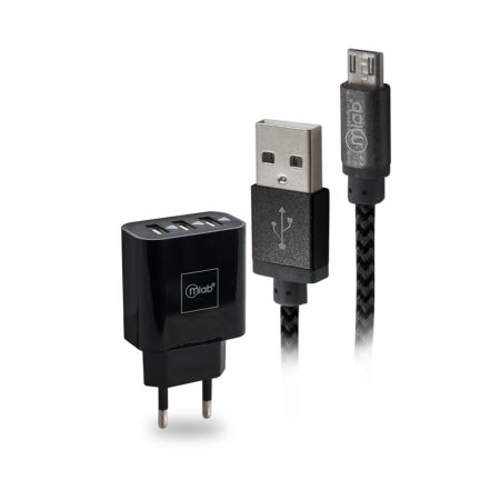 7897 - Kit Cargador Certificado 220v 2 en 1 + Cable micro USB