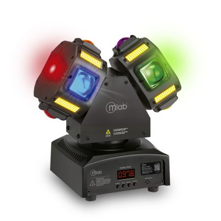 9427 - Luz Fiesta Robot Dual Moving Head Laser Strobe 16 LED Mic Music RGBW 3 en 1