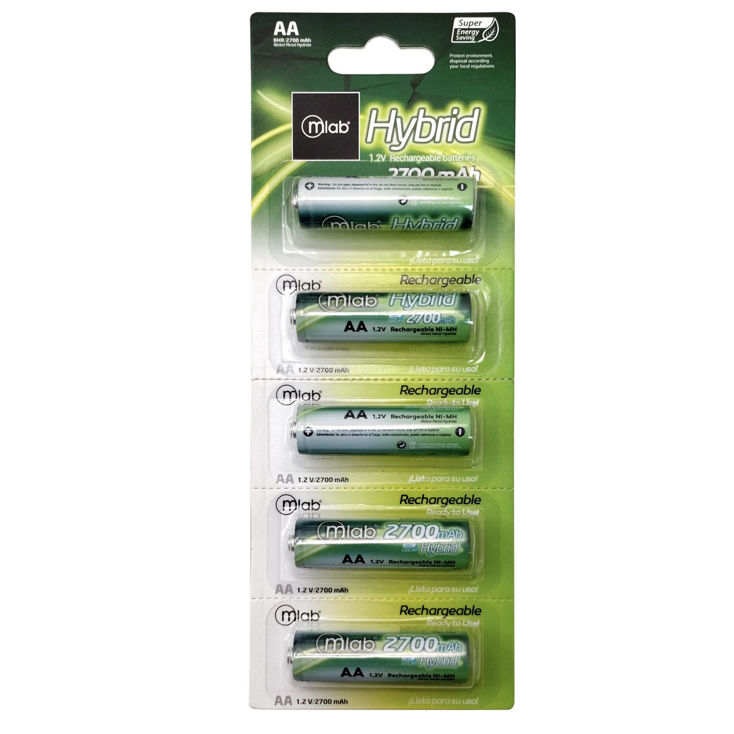 7911 - Baterías Recargables Hybrid AA 2700mAh