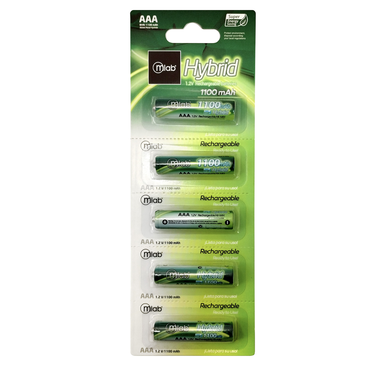 7912 - Baterías Recargables Hybrid AAA 1100mAh