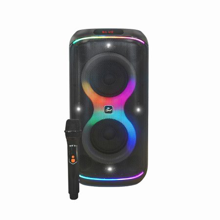 9564 - Flaming Party Bass 6.5" Black