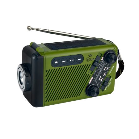 9586 - Radio Emergency Alert Incident Rechargeable Dinamo Solar / Green