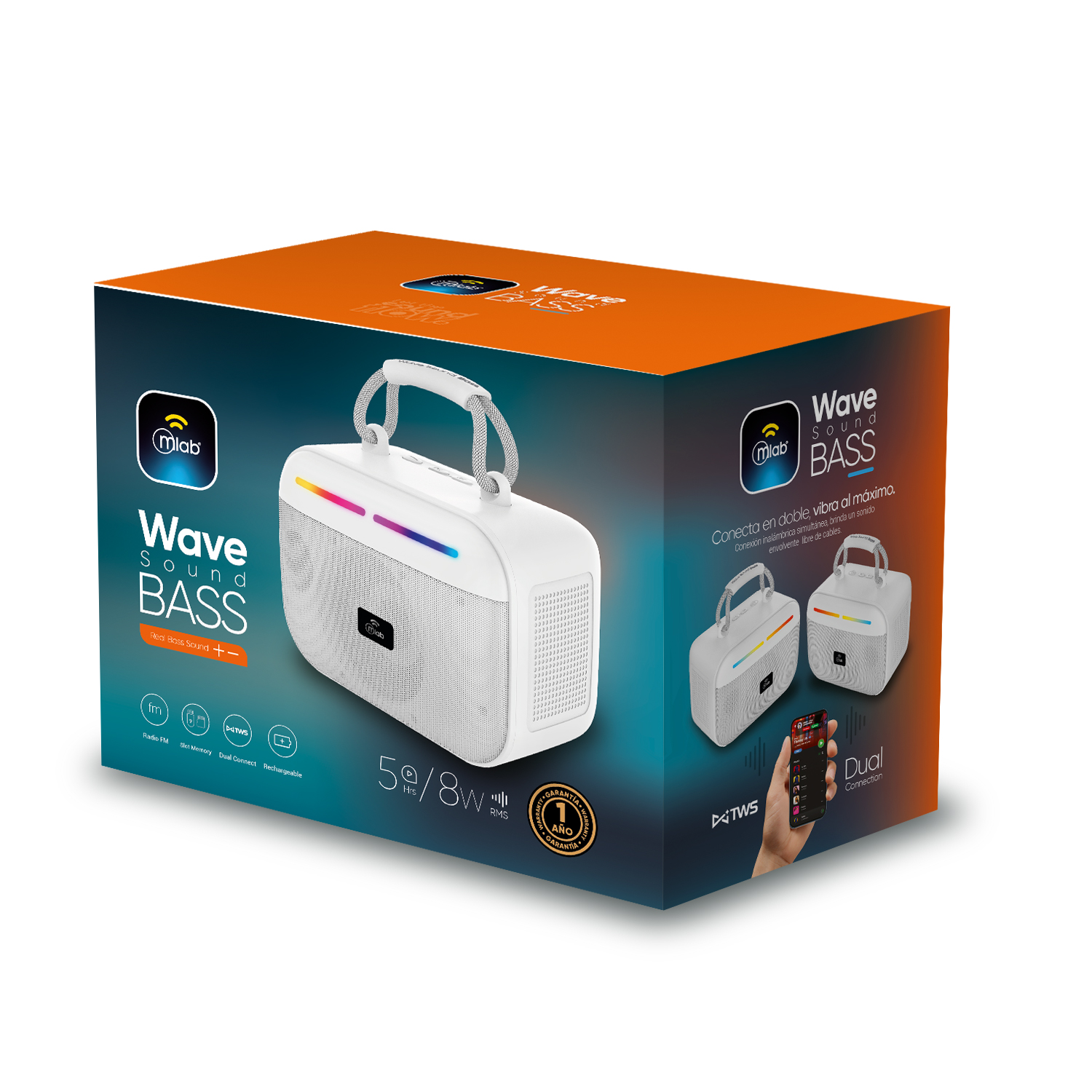 9681 - Wave Sound Bass - White - Image 6