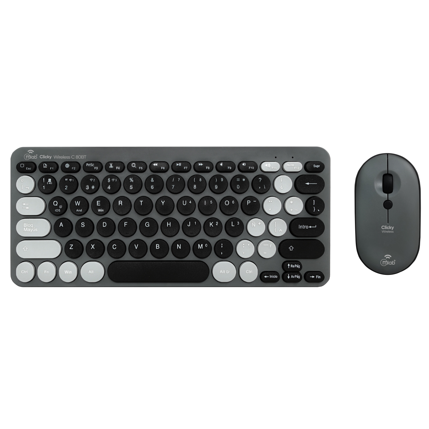 9740 - Clicky Keyboard + Mouse - Black