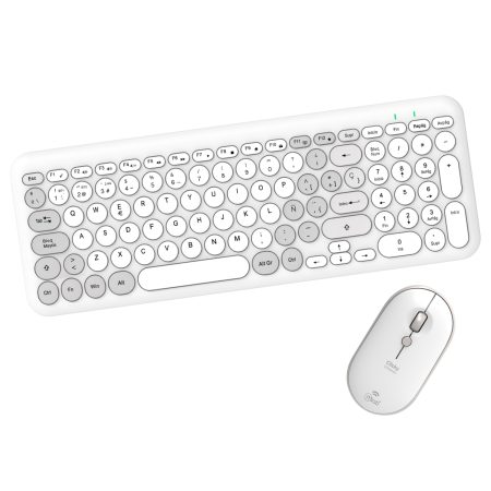 9743 - Clicky Wireless - Keyboard + Mouse - White